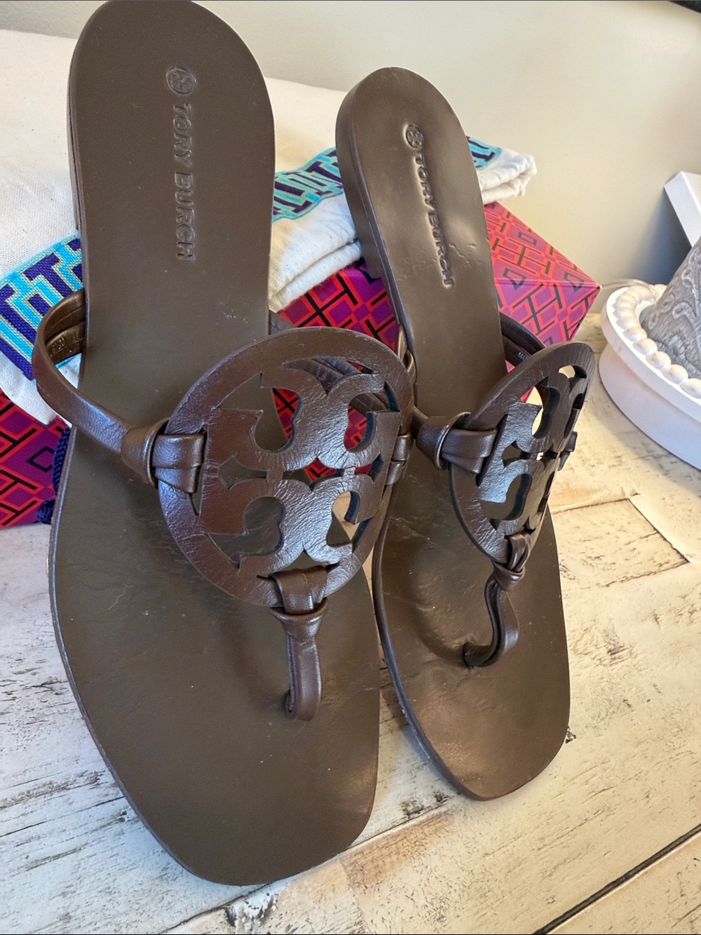 🤎 Tory Burch Miller Square Toe Sandals - Picture 5 of 14